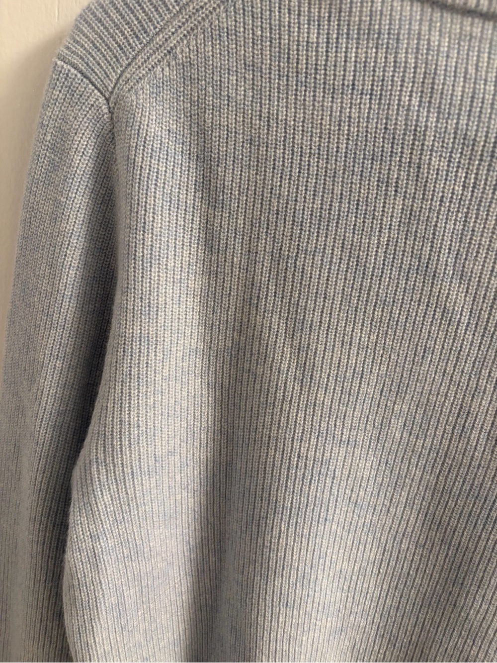 Ravella Sky Blue Ribbed Crewneck Sweater - Picture 6 of 10